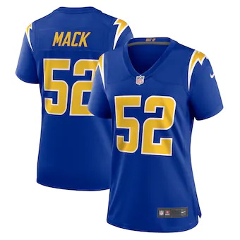 womens nike khalil mack royal los angeles chargers alternat